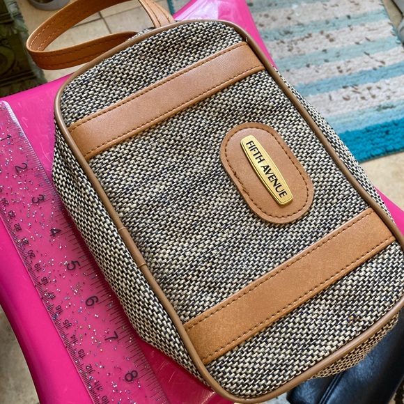 Fifth Avenue Tweed Makeup Bag Small Travel Bag - Picture 5 of 5